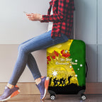 Australia Cricket ANZAC Day 2024 Luggage Cover Australian Army Camouflage With Poppies
