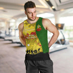 Australia Cricket ANZAC Day 2024 Men Tank Top Australian Army Camouflage With Poppies