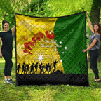 Australia Cricket ANZAC Day 2024 Quilt Australian Army Camouflage With Poppies