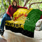 Australia Cricket ANZAC Day 2024 Quilt Australian Army Camouflage With Poppies