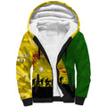 Australia Cricket ANZAC Day 2024 Sherpa Hoodie Australian Army Camouflage With Poppies