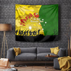Australia Cricket ANZAC Day 2024 Tapestry Australian Army Camouflage With Poppies