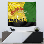 Australia Cricket ANZAC Day 2024 Tapestry Australian Army Camouflage With Poppies