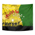Australia Cricket ANZAC Day 2024 Tapestry Australian Army Camouflage With Poppies