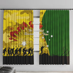 Australia Cricket ANZAC Day 2024 Window Curtain Australian Army Camouflage With Poppies