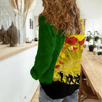 Australia Cricket ANZAC Day 2024 Women Casual Shirt Australian Army Camouflage With Poppies