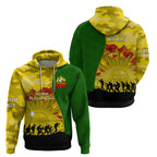 Australia Cricket ANZAC Day 2024 Zip Hoodie Australian Army Camouflage With Poppies