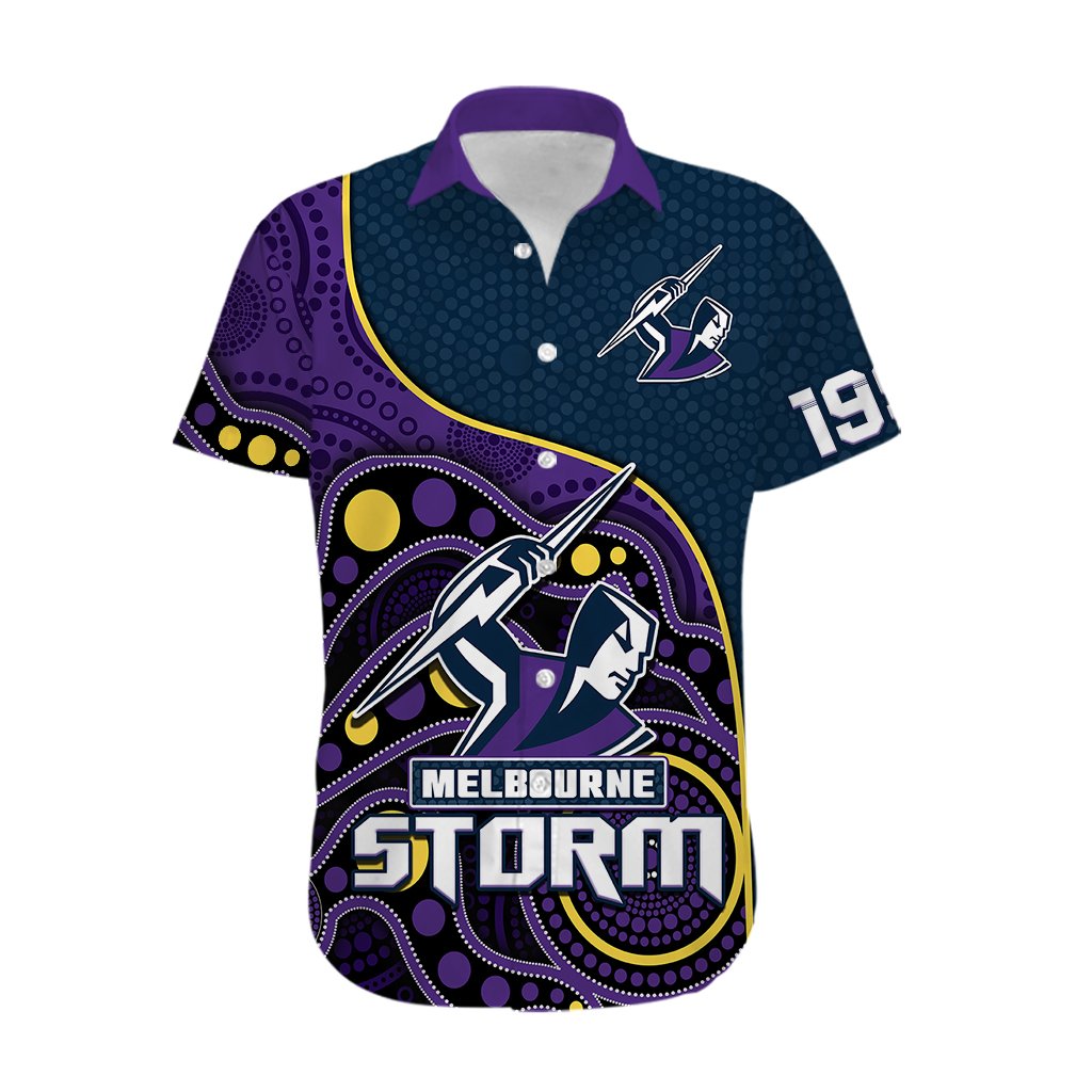 custom-text-and-number-storm-rugby-hawaiian-shirt-est-1997-indigenous-art
