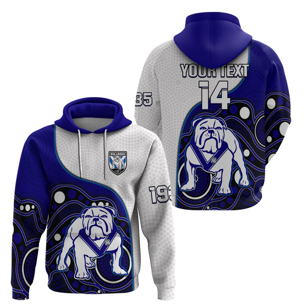 custom-text-and-number-bulldogs-rugby-hoodie-go-doggies-indigenous-art