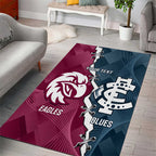 Personalised NRL Eagles and AFL Blues Area Rug Dynamic Style
