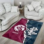 Personalised NRL Eagles and AFL Blues Area Rug Dynamic Style