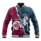 Personalised NRL Eagles and AFL Blues Baseball Jacket Dynamic Style