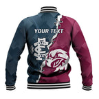 Personalised NRL Eagles and AFL Blues Baseball Jacket Dynamic Style