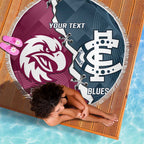 Personalised NRL Eagles and AFL Blues Beach Blanket Dynamic Style
