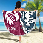 Personalised NRL Eagles and AFL Blues Beach Blanket Dynamic Style