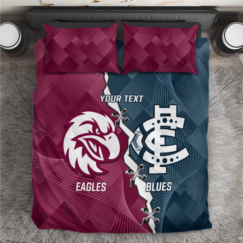 Personalised NRL Eagles and AFL Blues Bedding Set Dynamic Style
