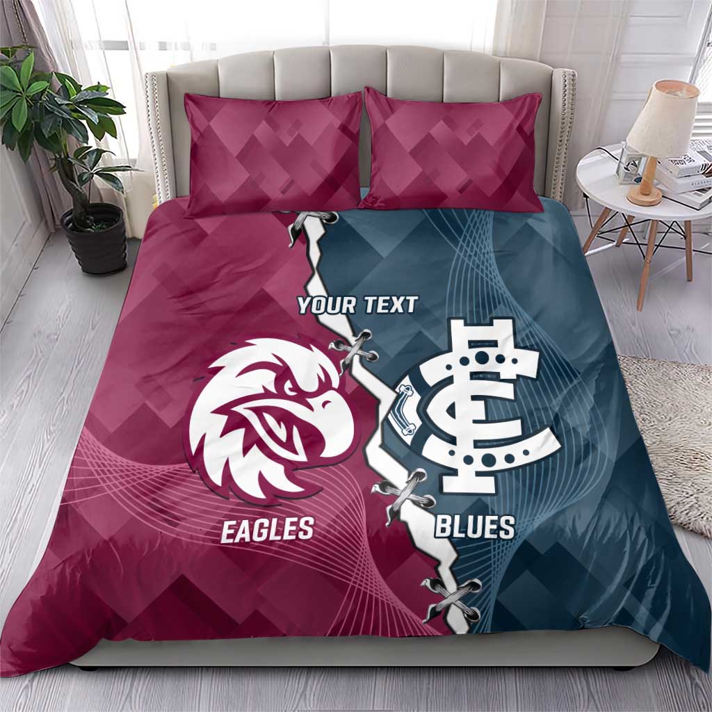 Personalised NRL Eagles and AFL Blues Bedding Set Dynamic Style