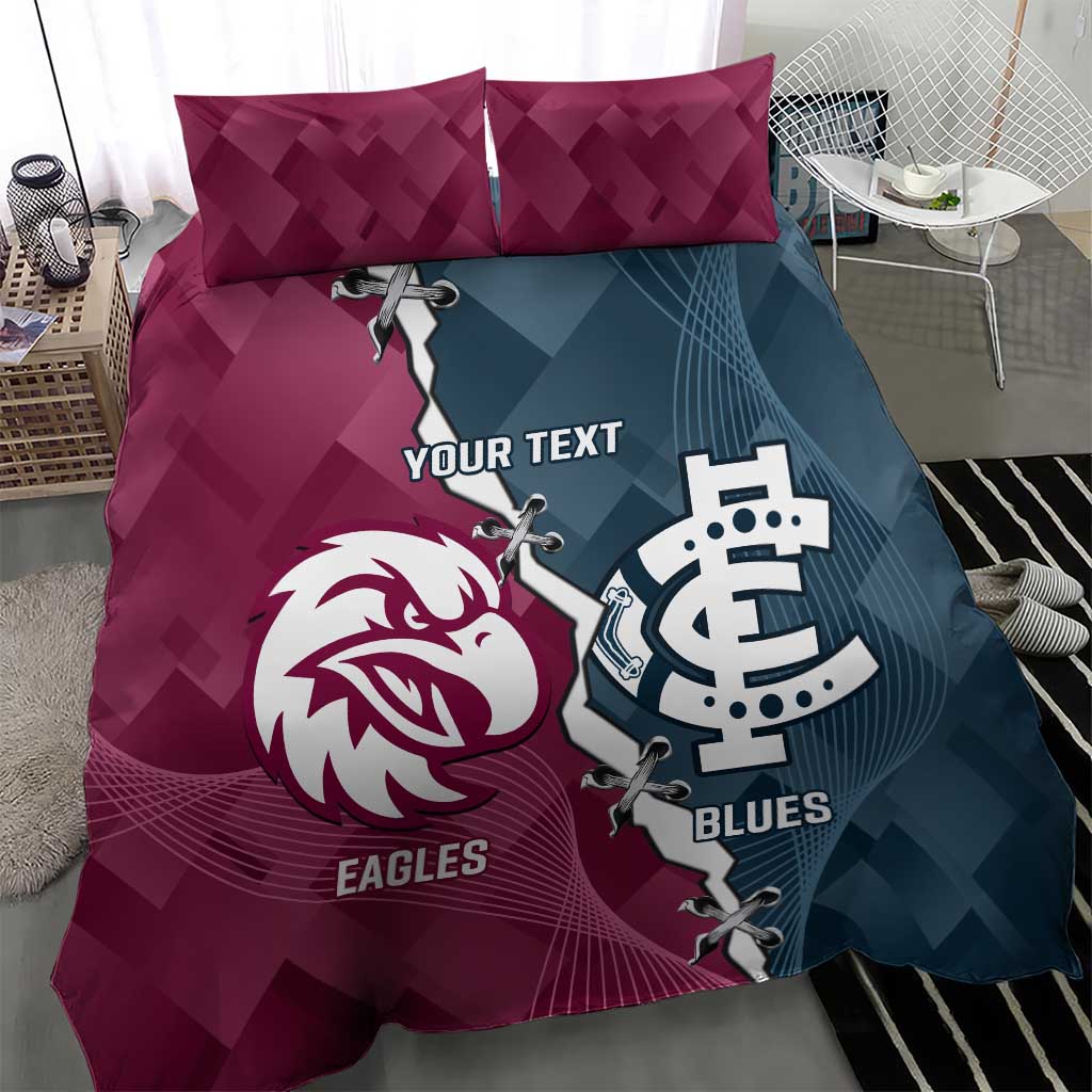 Personalised NRL Eagles and AFL Blues Bedding Set Dynamic Style