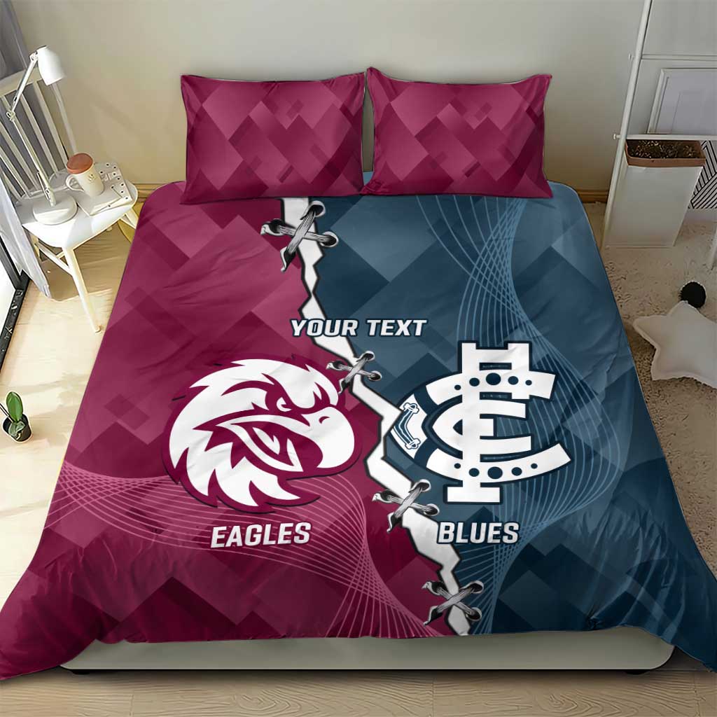 Personalised NRL Eagles and AFL Blues Bedding Set Dynamic Style