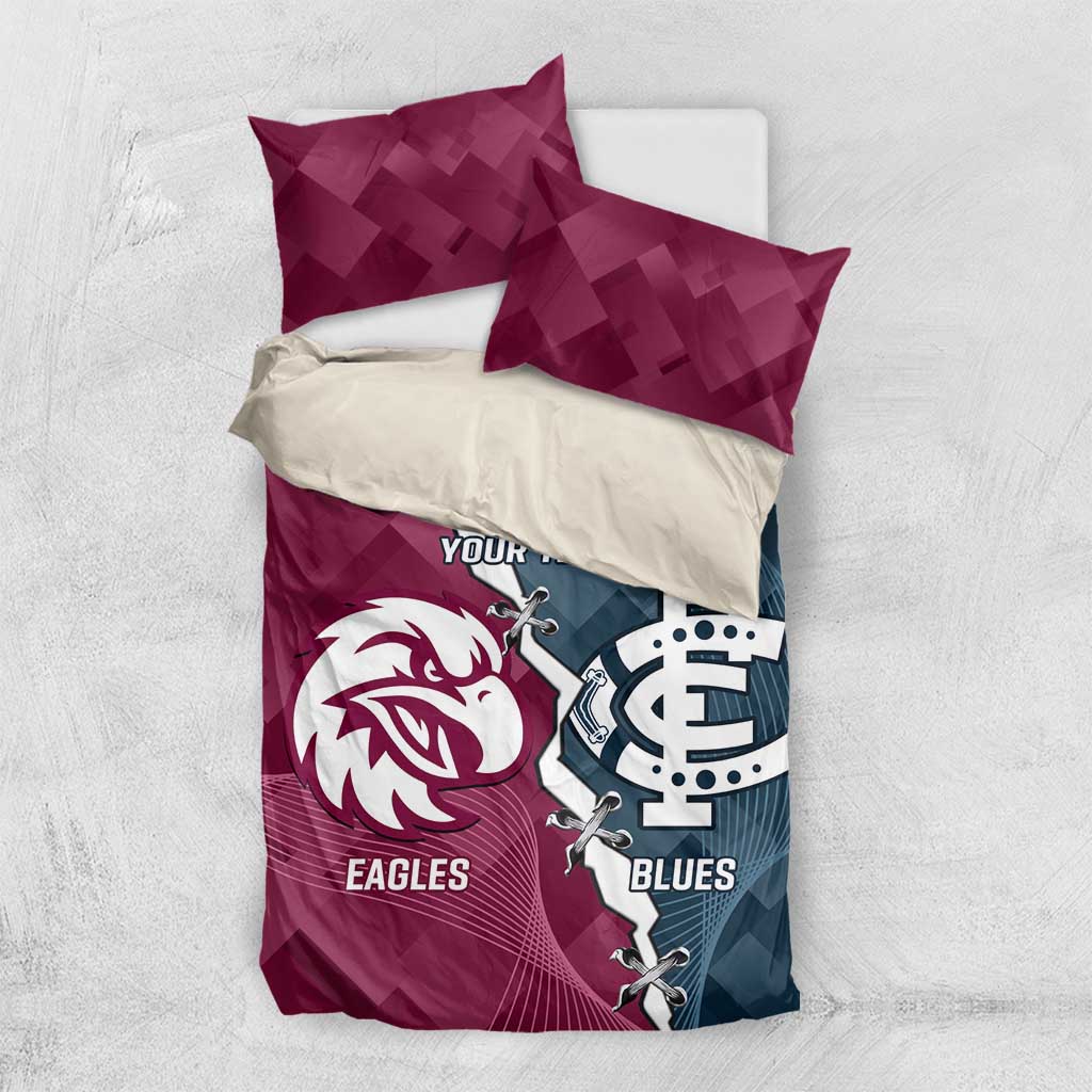Personalised NRL Eagles and AFL Blues Bedding Set Dynamic Style