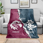 Personalised NRL Eagles and AFL Blues Blanket Dynamic Style