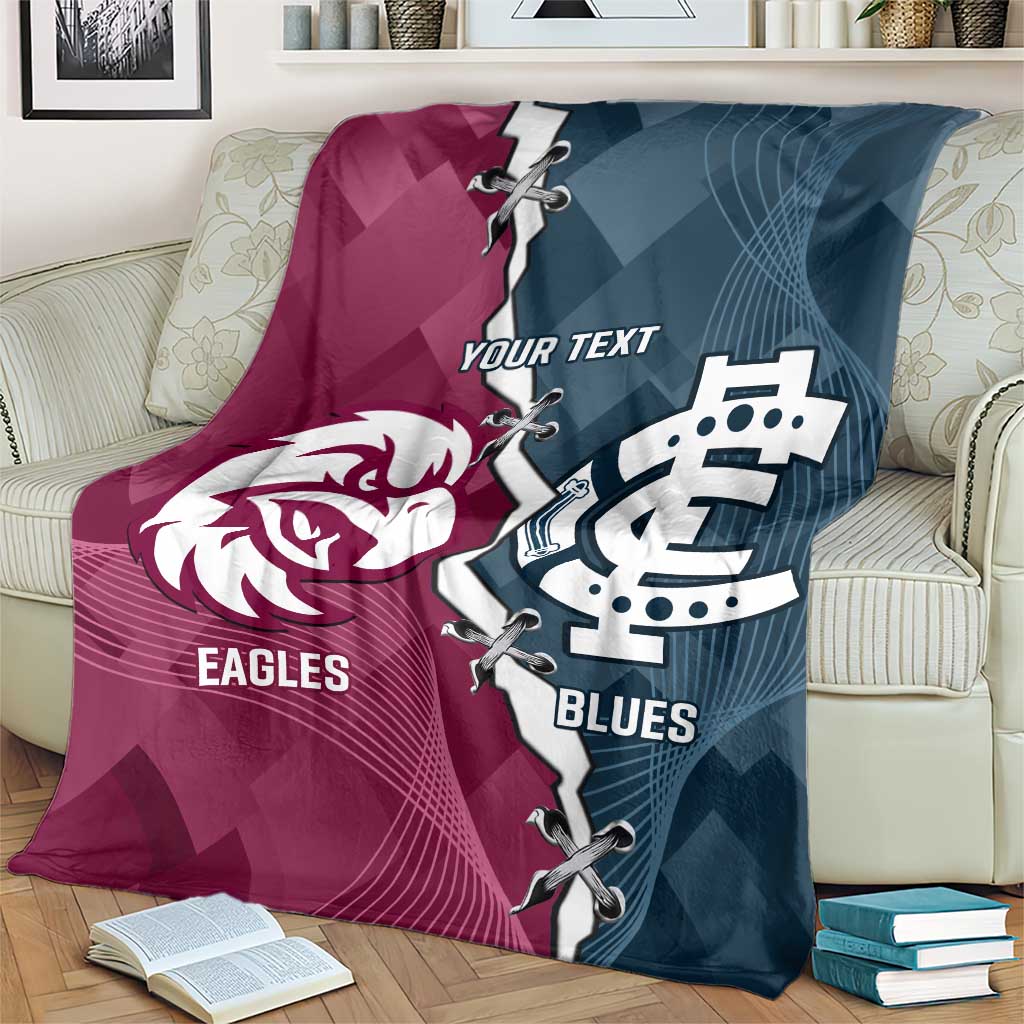Personalised NRL Eagles and AFL Blues Blanket Dynamic Style