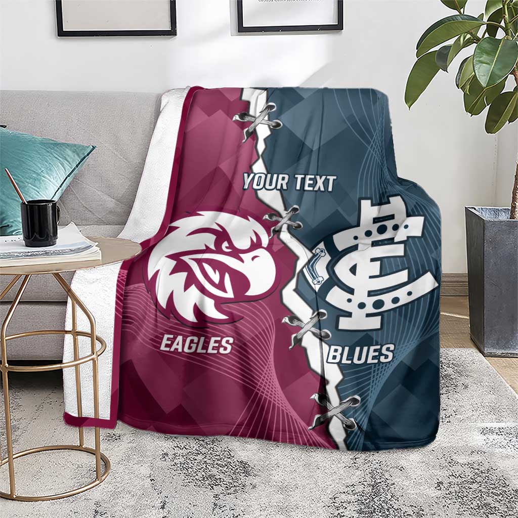 Personalised NRL Eagles and AFL Blues Blanket Dynamic Style