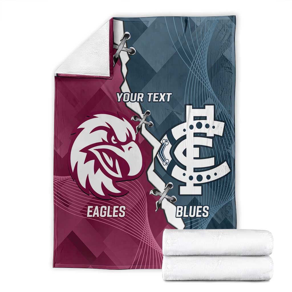 Personalised NRL Eagles and AFL Blues Blanket Dynamic Style