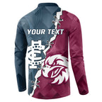 Personalised NRL Eagles and AFL Blues Button Sweatshirt Dynamic Style