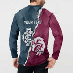 Personalised NRL Eagles and AFL Blues Button Sweatshirt Dynamic Style