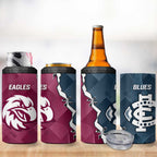 NRL Eagles and AFL Blues 4 in 1 Can Cooler Tumbler Dynamic Style