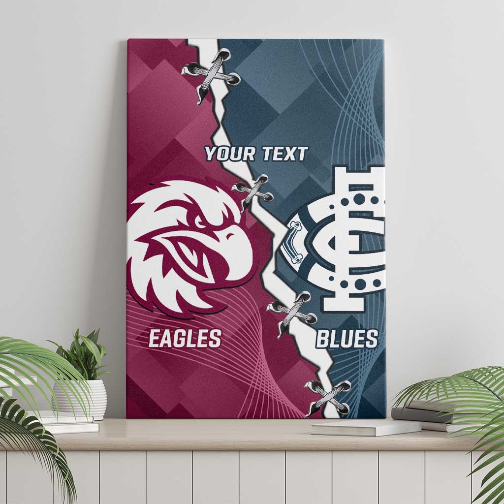 Personalised NRL Eagles and AFL Blues Canvas Wall Art Dynamic Style