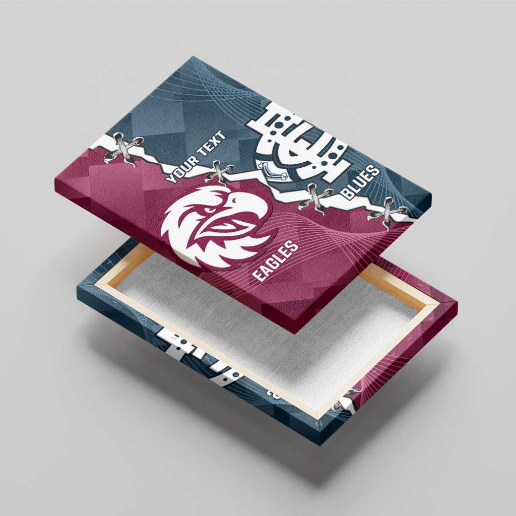 Personalised NRL Eagles and AFL Blues Canvas Wall Art Dynamic Style