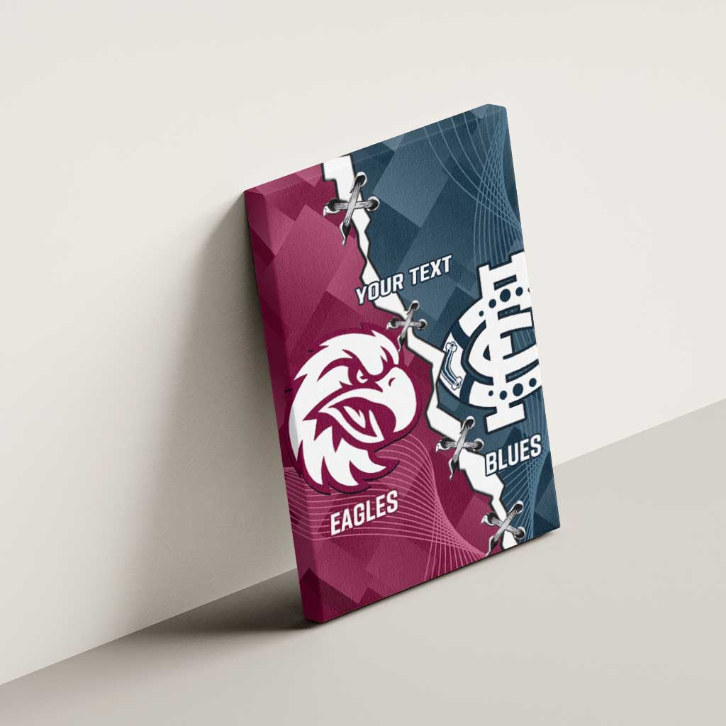Personalised NRL Eagles and AFL Blues Canvas Wall Art Dynamic Style