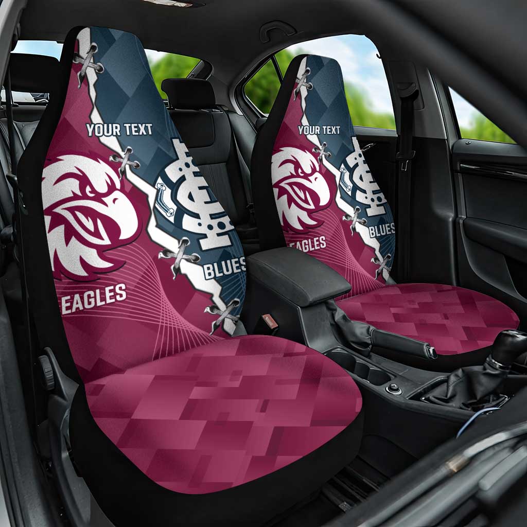 Personalised NRL Eagles and AFL Blues Car Seat Cover Dynamic Style