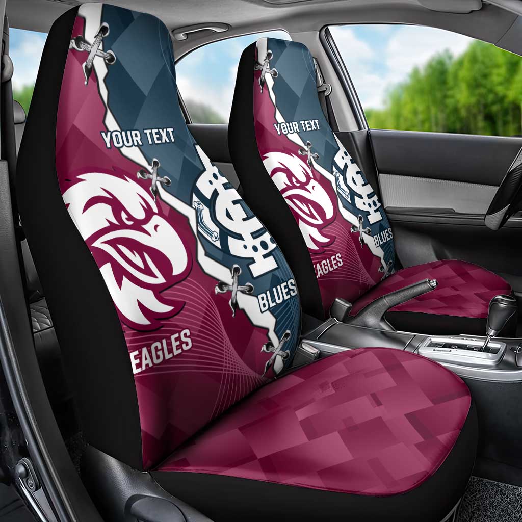 Personalised NRL Eagles and AFL Blues Car Seat Cover Dynamic Style