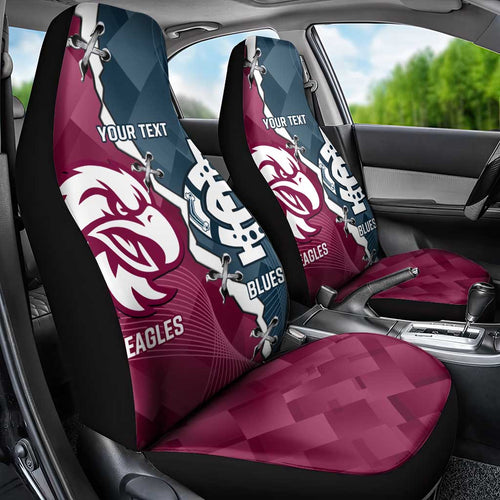 Personalised NRL Eagles and AFL Blues Car Seat Cover Dynamic Style