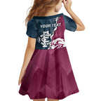 Personalised NRL Eagles and AFL Blues Family Matching Off Shoulder Maxi Dress and Hawaiian Shirt Dynamic Style