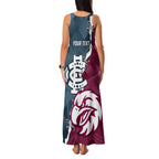 Personalised NRL Eagles and AFL Blues Family Matching Tank Maxi Dress and Hawaiian Shirt Dynamic Style