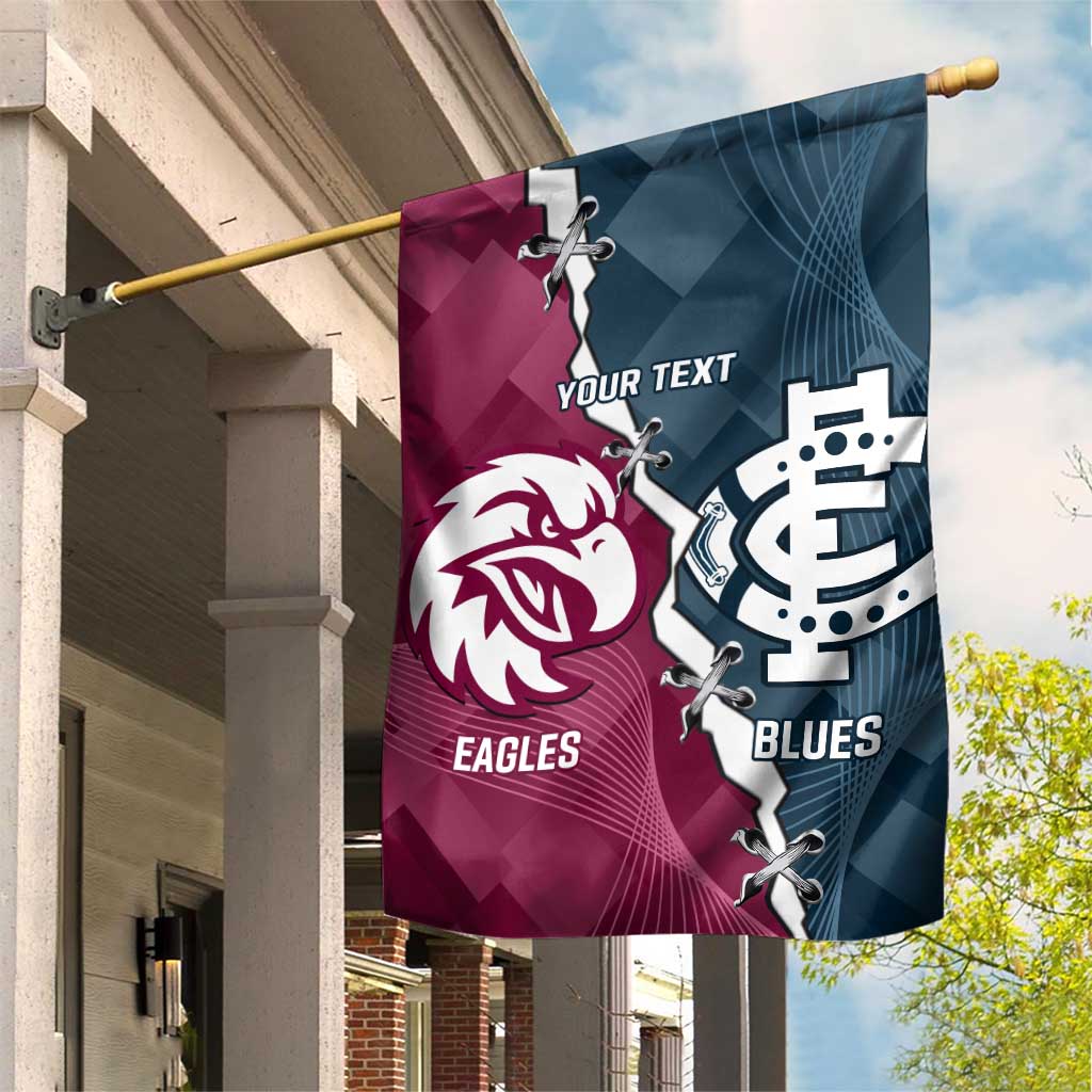 Personalised NRL Eagles and AFL Blues Garden Flag Dynamic Style