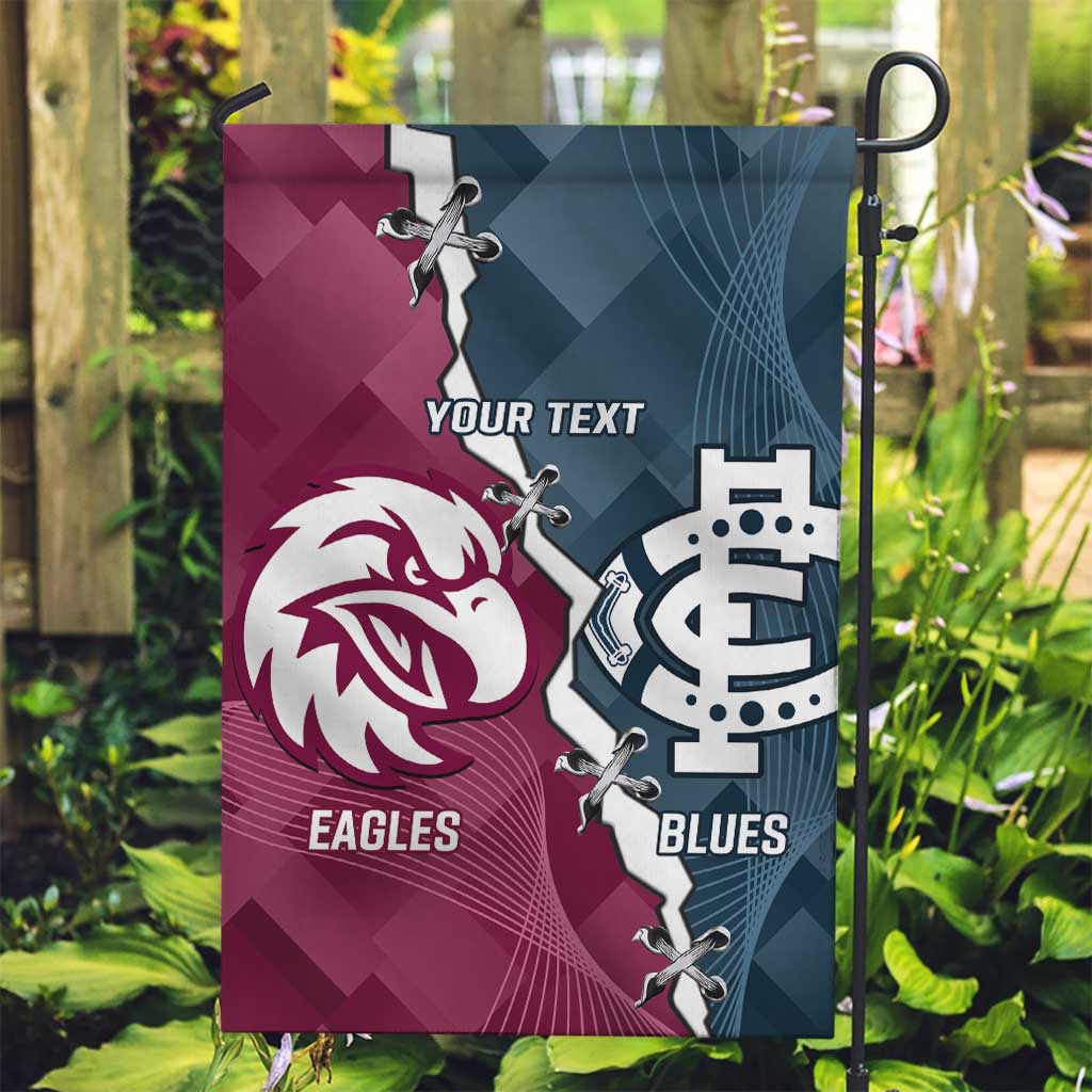 Personalised NRL Eagles and AFL Blues Garden Flag Dynamic Style