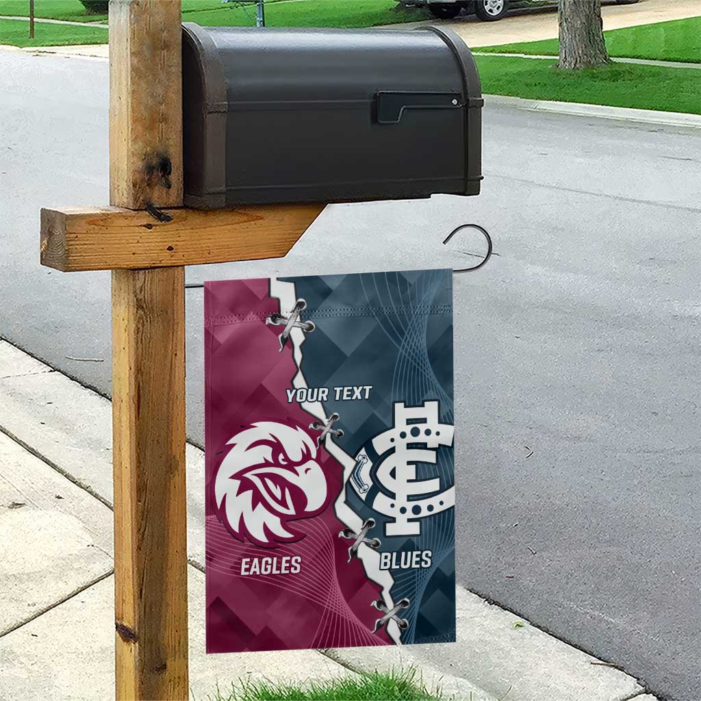 Personalised NRL Eagles and AFL Blues Garden Flag Dynamic Style