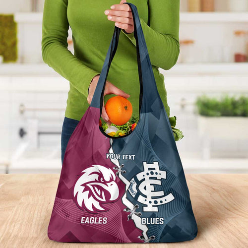 Personalised NRL Eagles and AFL Blues Grocery Bag Dynamic Style