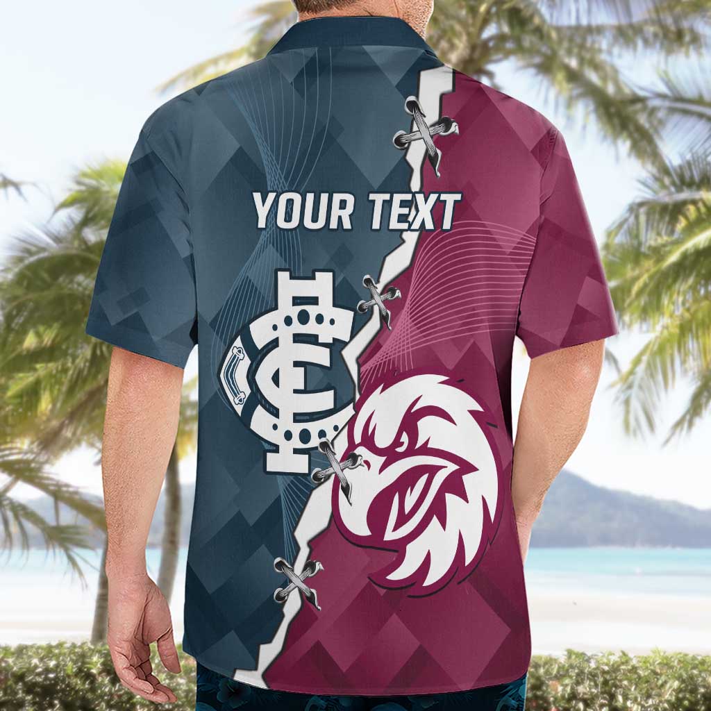 Personalised NRL Eagles and AFL Blues Hawaiian Shirt Dynamic Style