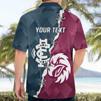 Personalised NRL Eagles and AFL Blues Hawaiian Shirt Dynamic Style