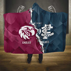 Personalised NRL Eagles and AFL Blues Hooded Blanket Dynamic Style