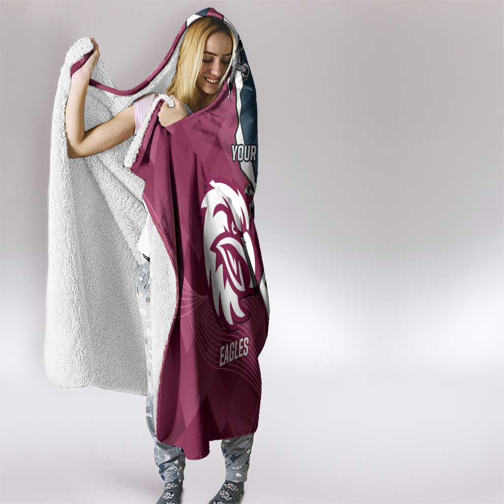 Personalised NRL Eagles and AFL Blues Hooded Blanket Dynamic Style