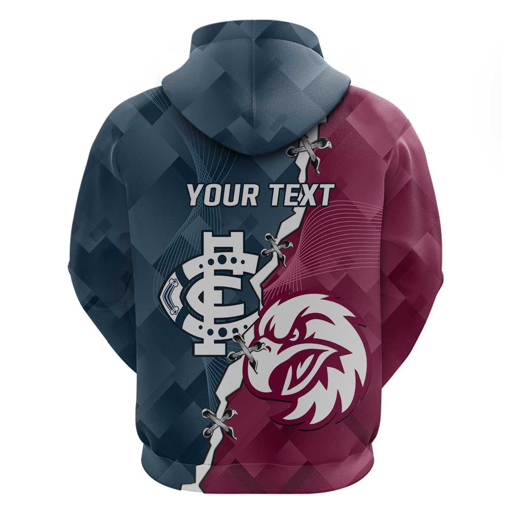 Personalised NRL Eagles and AFL Blues Hoodie Dynamic Style