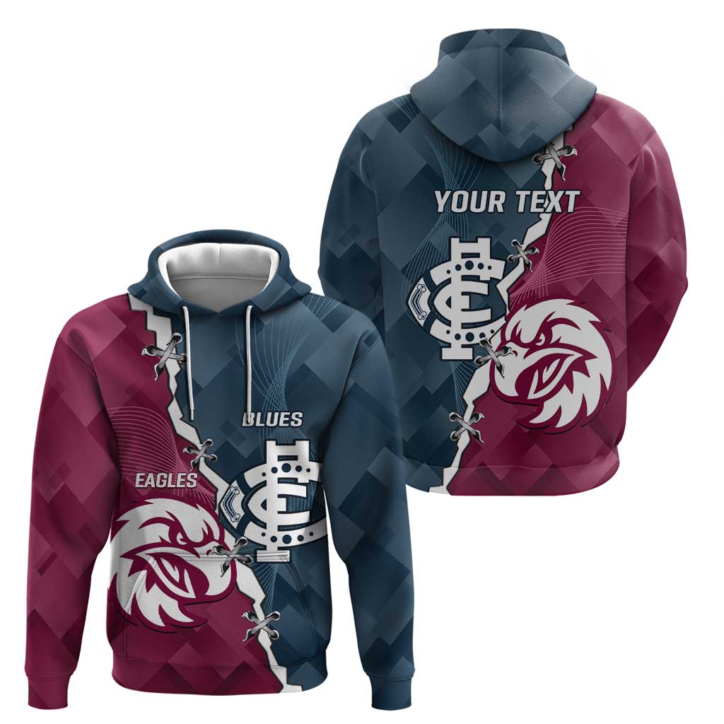 Personalised NRL Eagles and AFL Blues Hoodie Dynamic Style