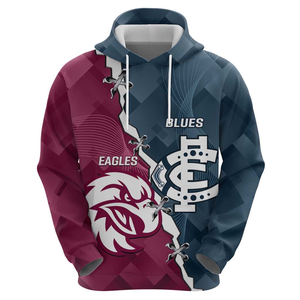 Personalised NRL Eagles and AFL Blues Hoodie Dynamic Style